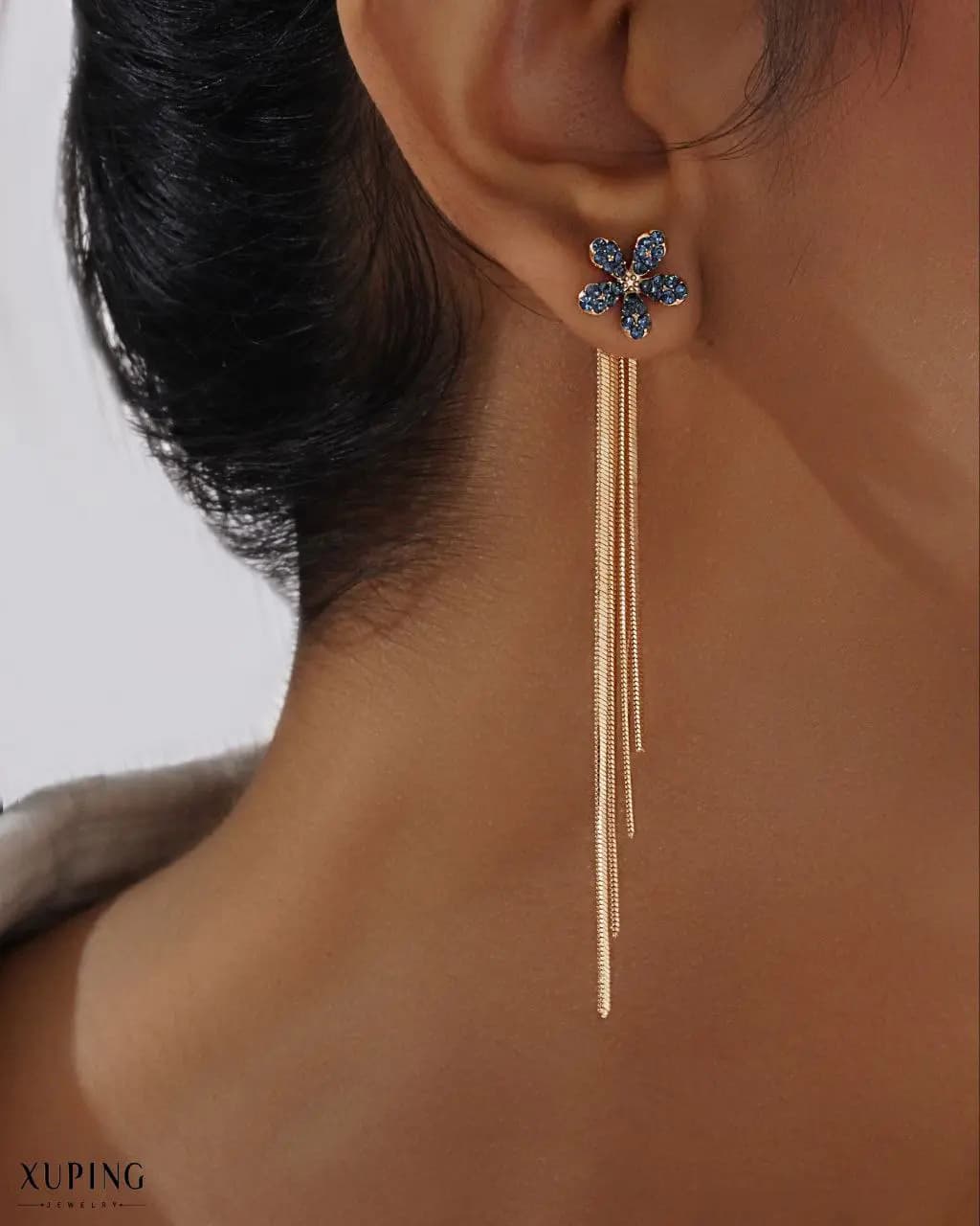 گوشواره آویز گل ژوپینگ XP26267