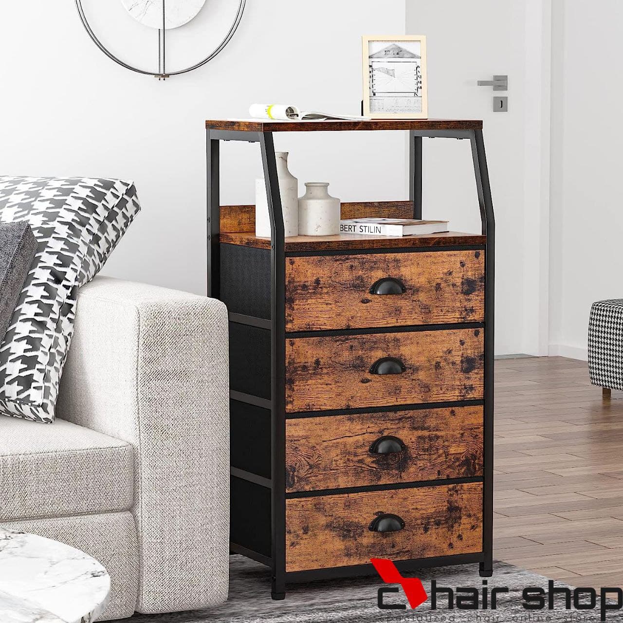 دراور طرح جدید چوب و فلز کد 9913 — تصویر ۵