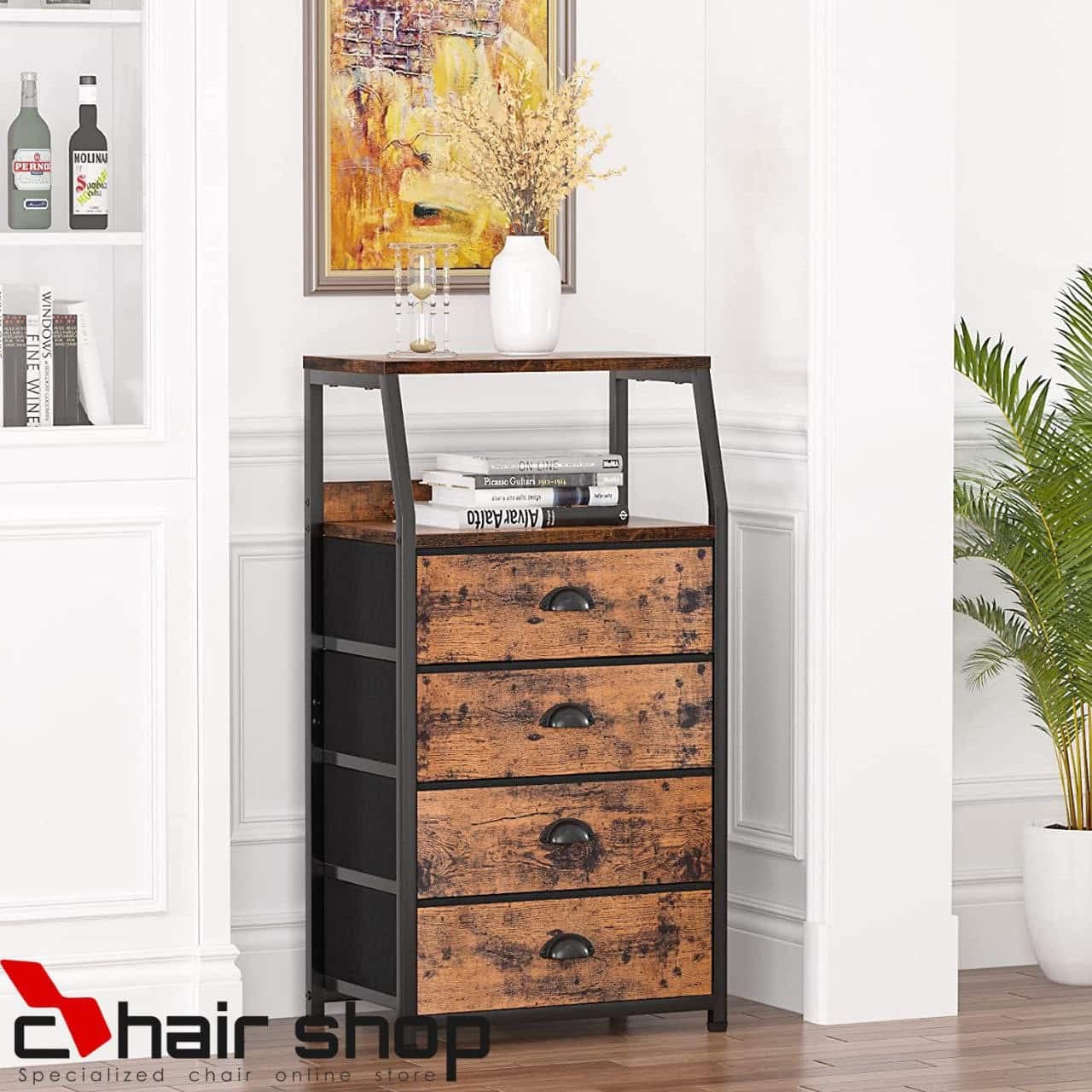 دراور و پاتختی چوب و فلز کد 9886 — تصویر ۲