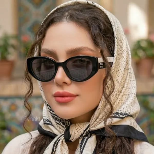 عینک آفتابی میو میو مدل SMU03 فریم گرد | UV400 | زنانه — تصویر ۸