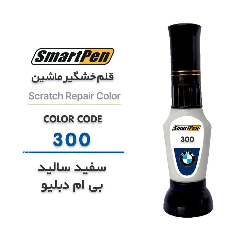 قلم خش گیر ماشین سفید سالید بی ام و کد 300