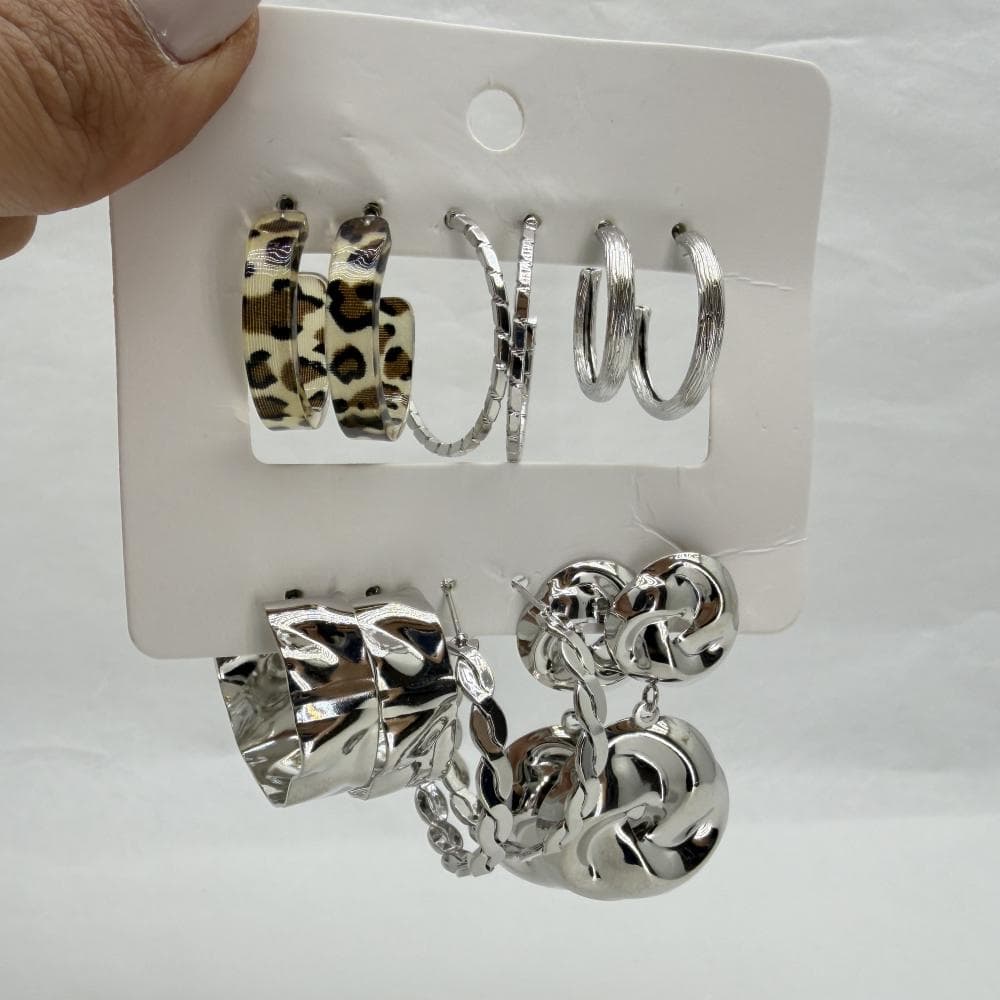 پک گوشواره دخترانه طرح پلنگی کد 27564