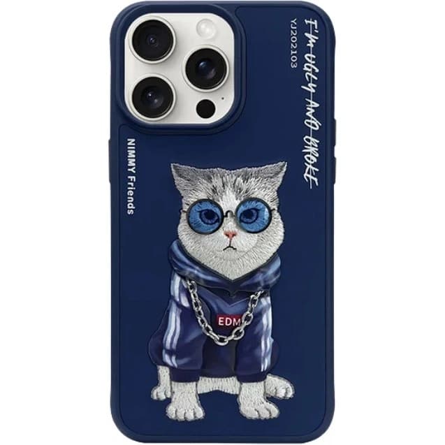 قاب nimmy آیفون 13 پرومکس مدل blue cat