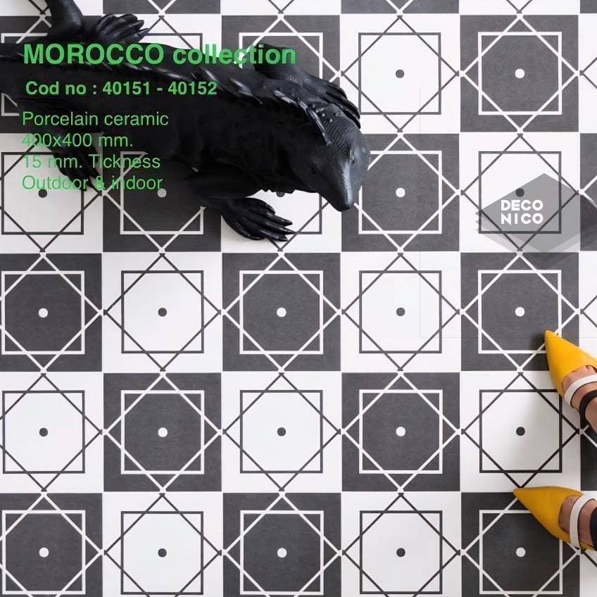 سرامیک پرسلان طرح مراکشی Morocco 40152 | 40×40 مات — تصویر ۲