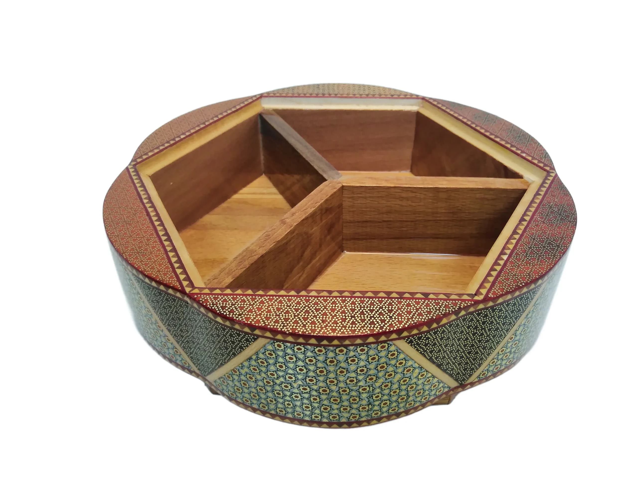 شکلات خوری خاتم کاری اعلا اصفهان (سه قسمت،تک درب) — تصویر ۳