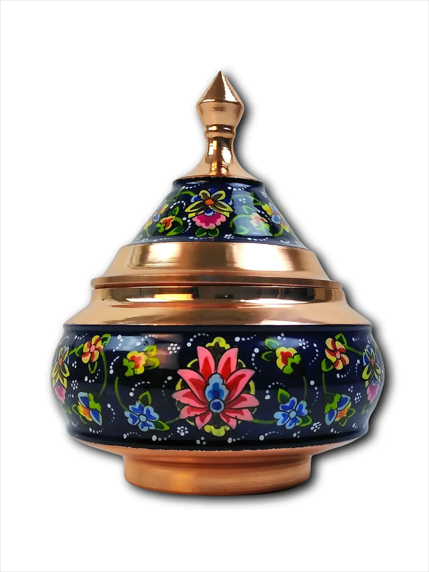 قندان مس و پرداز (ارتفاع 15،قطر11س )