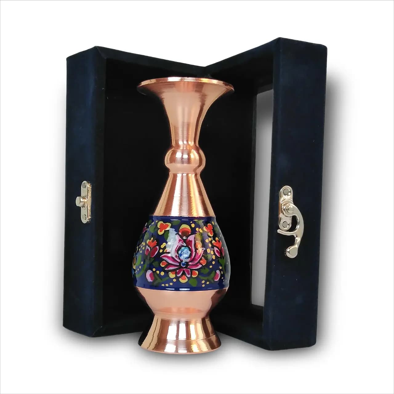 گلدان مس و پرداز (ارتفاع 16 س)