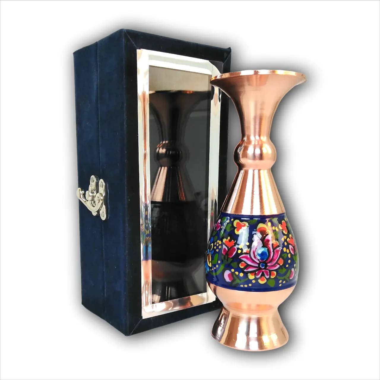 گلدان مس و پرداز (ارتفاع 16 س) — تصویر ۲