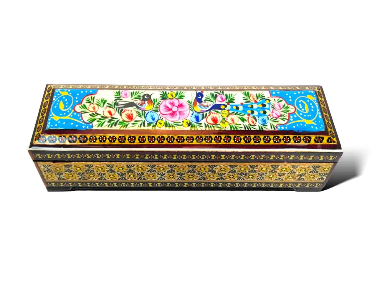 جا قلمی نقاشی و خاتم کاری اصفهان (ابعاد6*7*25)