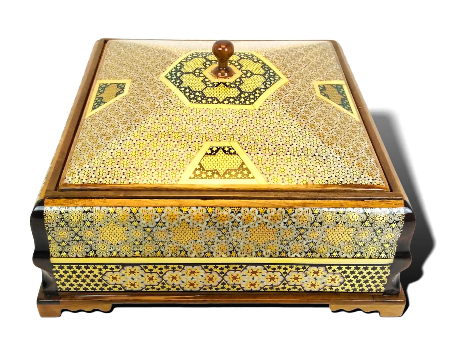 جعبه شکلات خوری خاتم اعلاء (ابعاد 21*21)