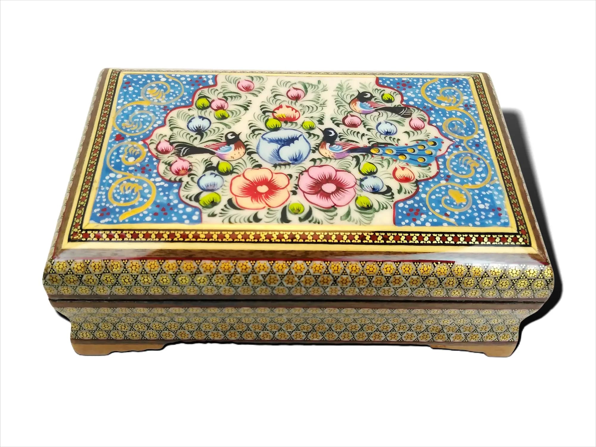 جعبه جواهرات خاتم کاری اعلاء (15*22)