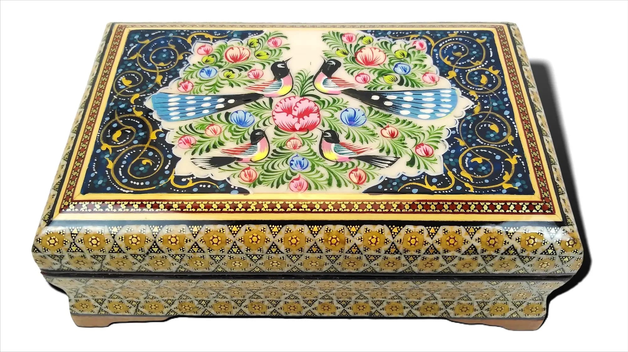جعبه جواهرات خاتم کاری (9*15*22)