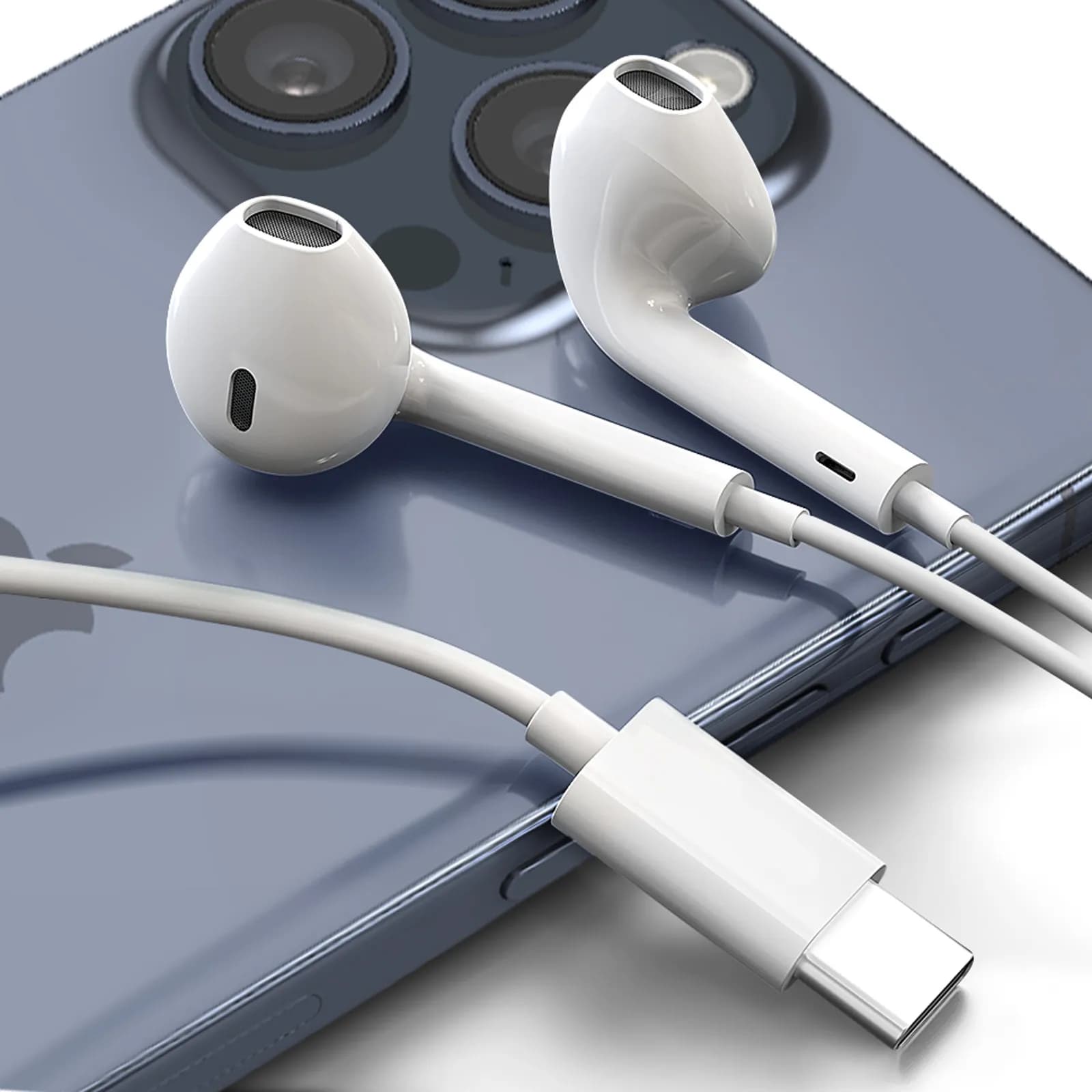 هندزفری سیمی با رابط USB-C اورجینال اپل — تصویر ۸