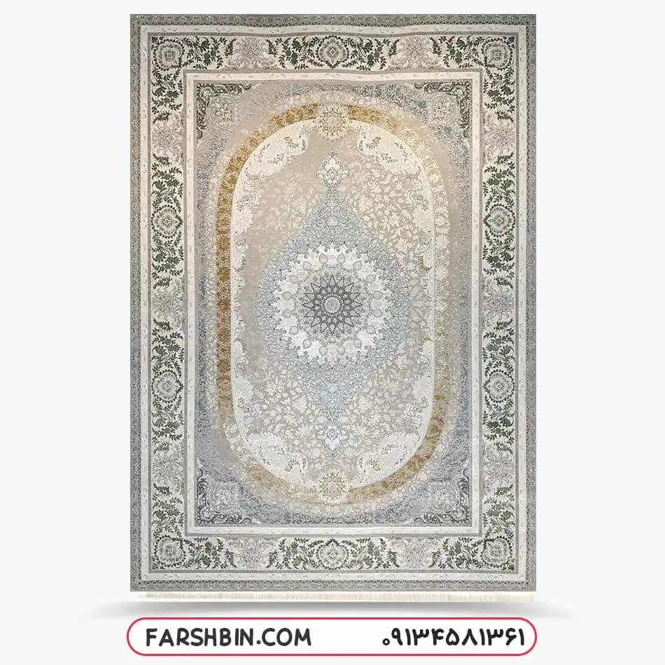 فرش وینتیج طلاکوبی 1200 شانه تراکم 3600 کد 1721