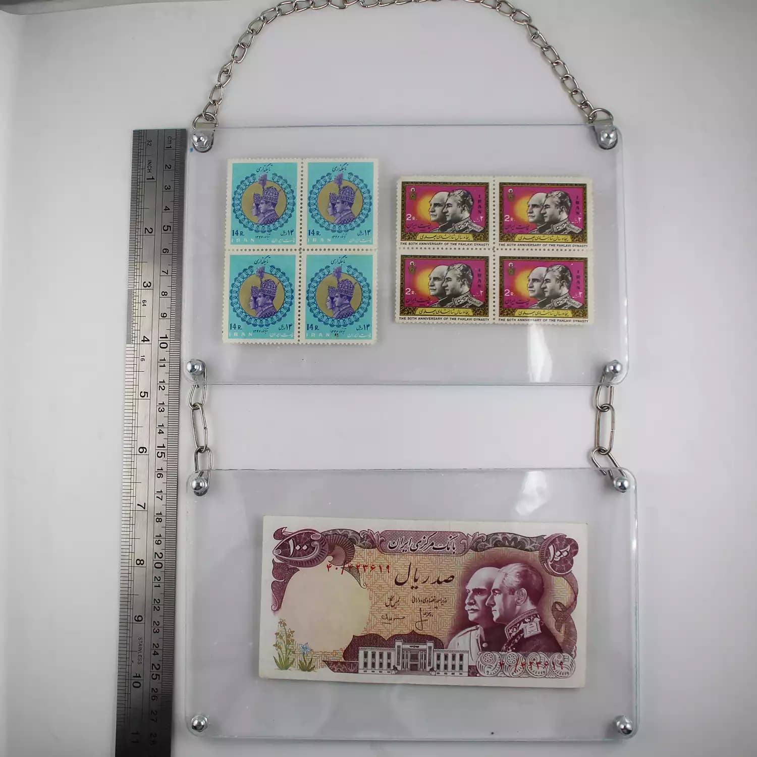 تابلو اسکناس و تمبر محمدرضا شاه پهلوی – Brd-1003 — تصویر ۳