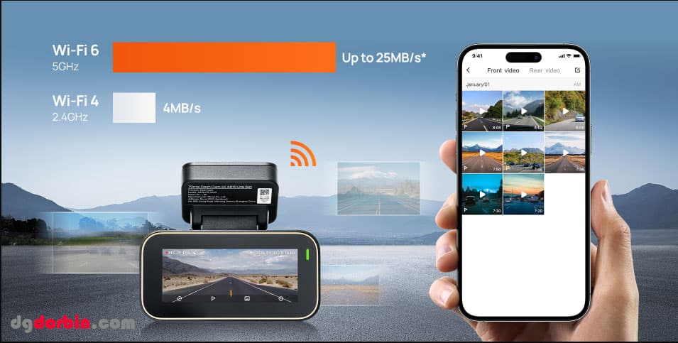 دوربین ثبت وقایع خودرو 70mai A810 Lite 4K + دوربین عقب — تصویر ۳