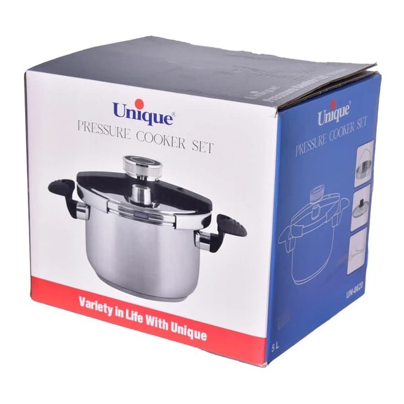 زودپز استیل یونیک مدل UN-8620 ظرفیت 5 لیتر — تصویر ۳