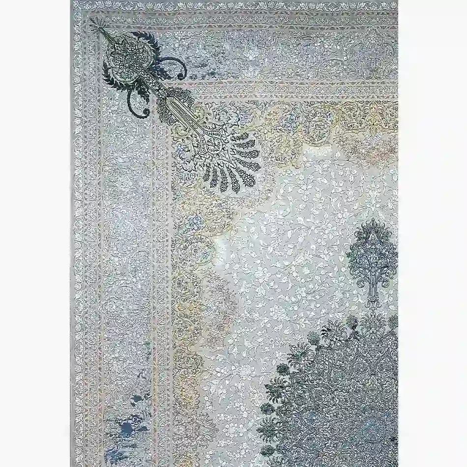 فرش 1200 شانه نقره ای وینتیج تراکم 3600 کد 1709 — تصویر ۲