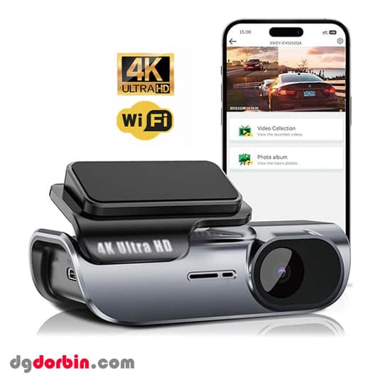 دوربین ثبت وقایع خودرو WiFi تک لنز 4K مدل K302s
