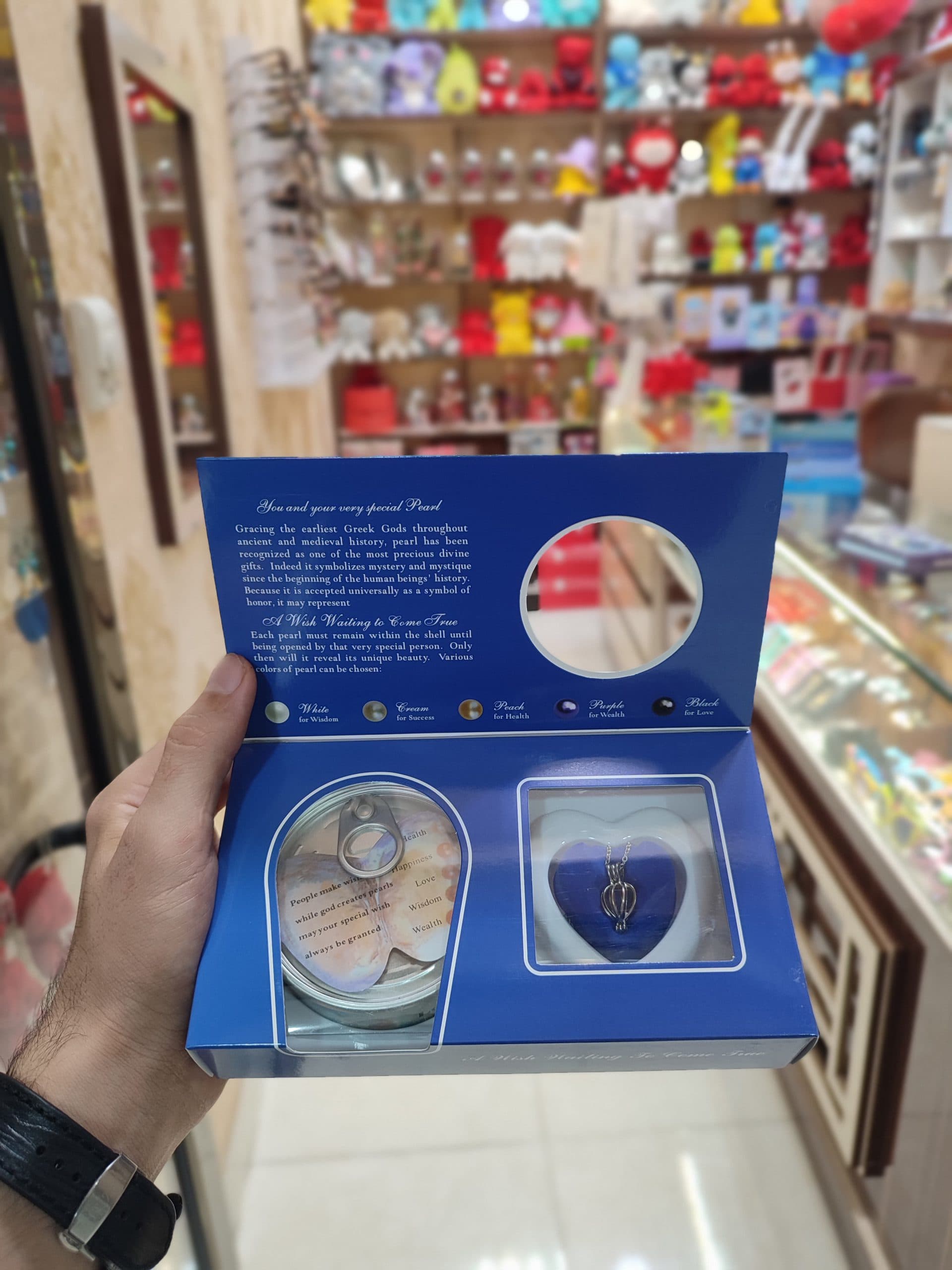 گردنبند مروارید عشق به همراه صدف طبیعی — تصویر ۹