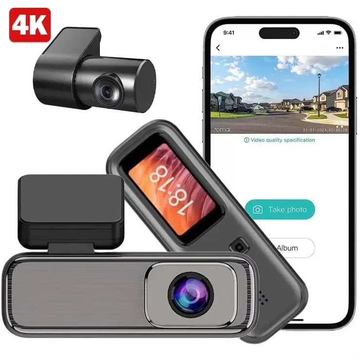 دوربین ثبت وقایع خودرو کارفلکیس Q6 – کیفیت 4K + وای‌فای و مانیتور — تصویر ۸