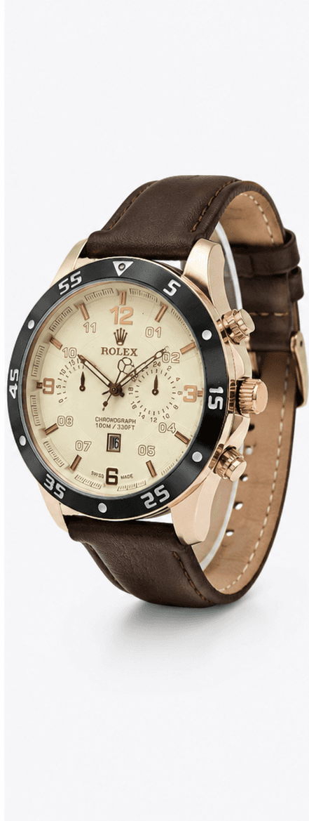 ساعت مچی مردانه ROLEX مدل بندچرمی — تصویر ۲
