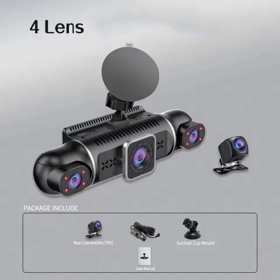 دوربین خودرو 4 لنزه 360 وای فای دار دید در شب M99 Pro — تصویر ۱۱