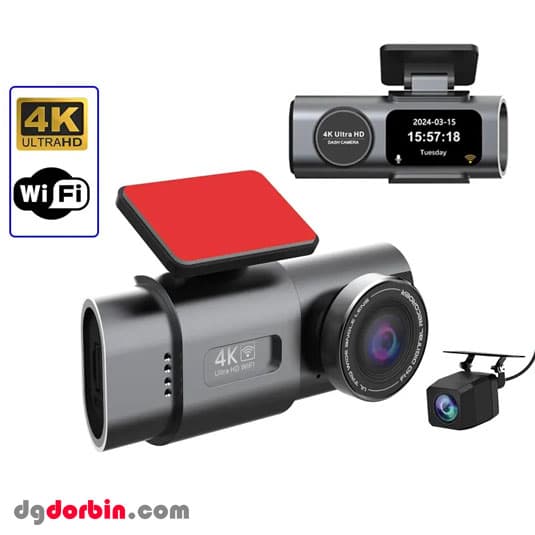 دوربین ثبت وقایع خودرو ultra 4k دو دوربین — تصویر ۲