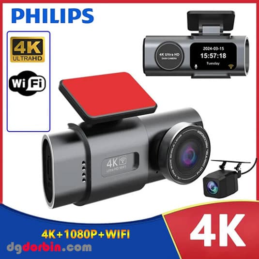 دوربین ثبت وقایع خودرو ultra 4k دو دوربین