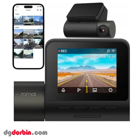 دوربین خودرو شیائومی مدل 70mai dash cam A200 همراه دوربین عقب — تصویر ۳