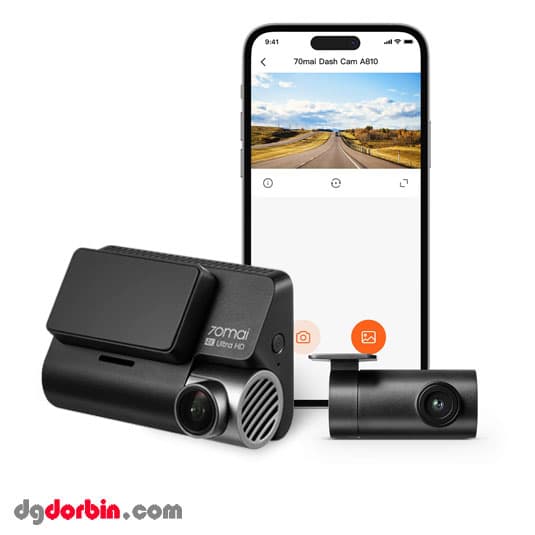 دوربین خودرو شیائومی 70mai Dash Cam 4K A810S با دوربین عقب