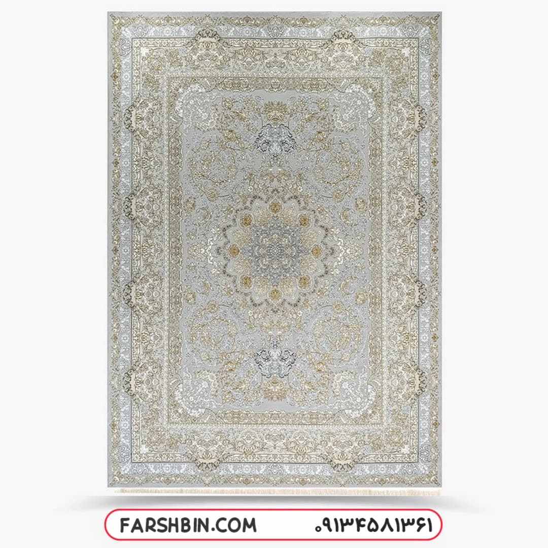 فرش طلاکوب طوسی 1200 شانه طرح جدید دلربا
