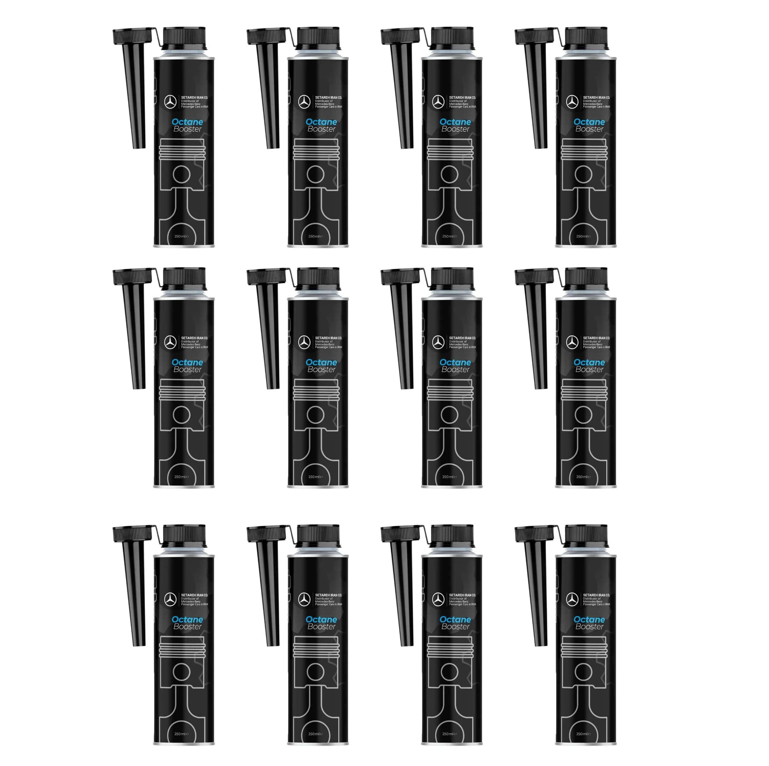 مکمل سوخت خودروهای بنزینی مرسدس بنز مدل MB-OC100BV حجم 250 میلی لیتر بسته ۱۲ عددی