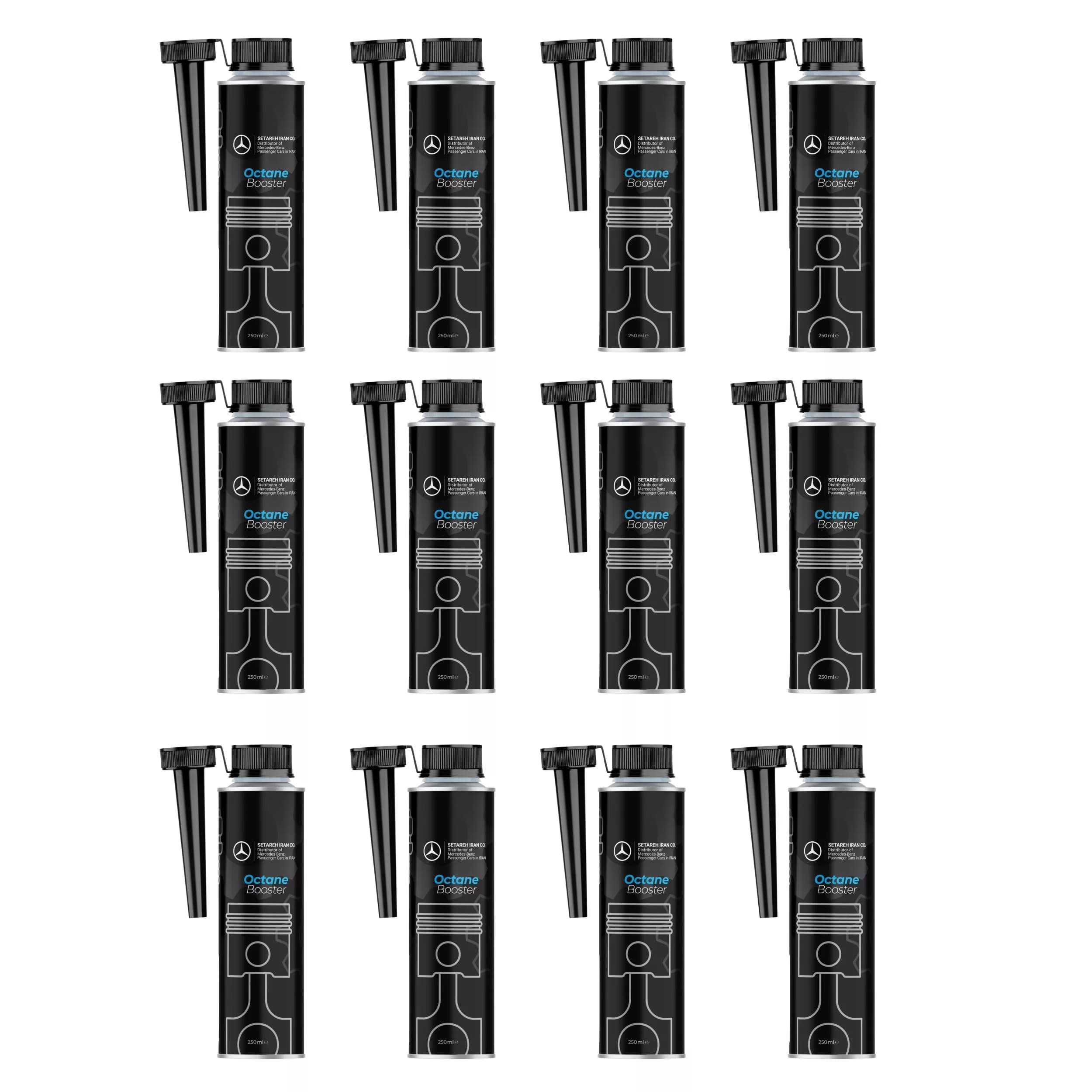 مکمل سوخت خودروهای بنزینی مرسدس بنز مدل MB-OC100BV حجم 250 میلی لیتر بسته ۱۲ عددی — تصویر ۱۱