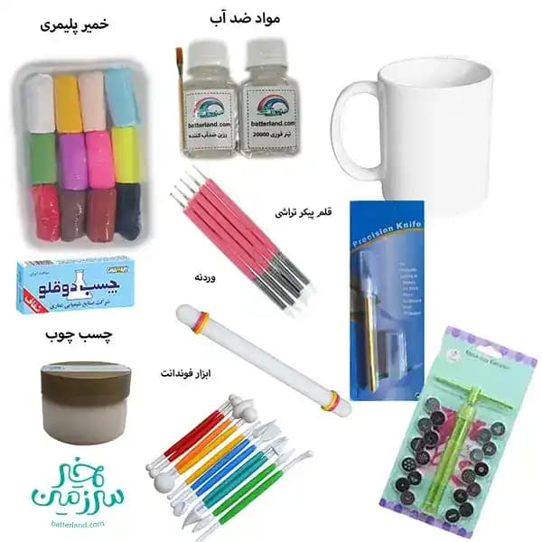 پک خمیر پلیمری تزیین لیوان ماگ
