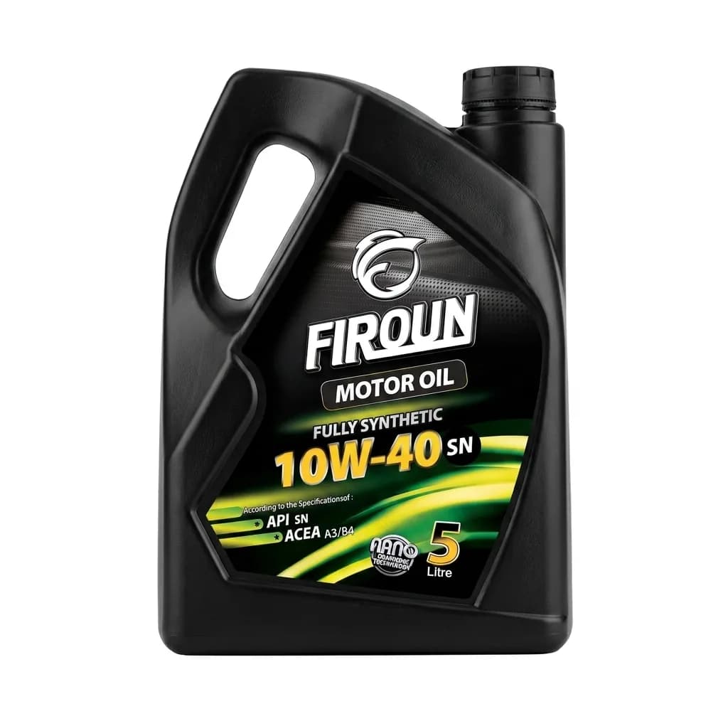 روغن موتور خودرو بنزینی فیرون مدل نانو گرافن NEW 10w40 SN FULLY SYNTHETIC حجم ۵ لیتر
