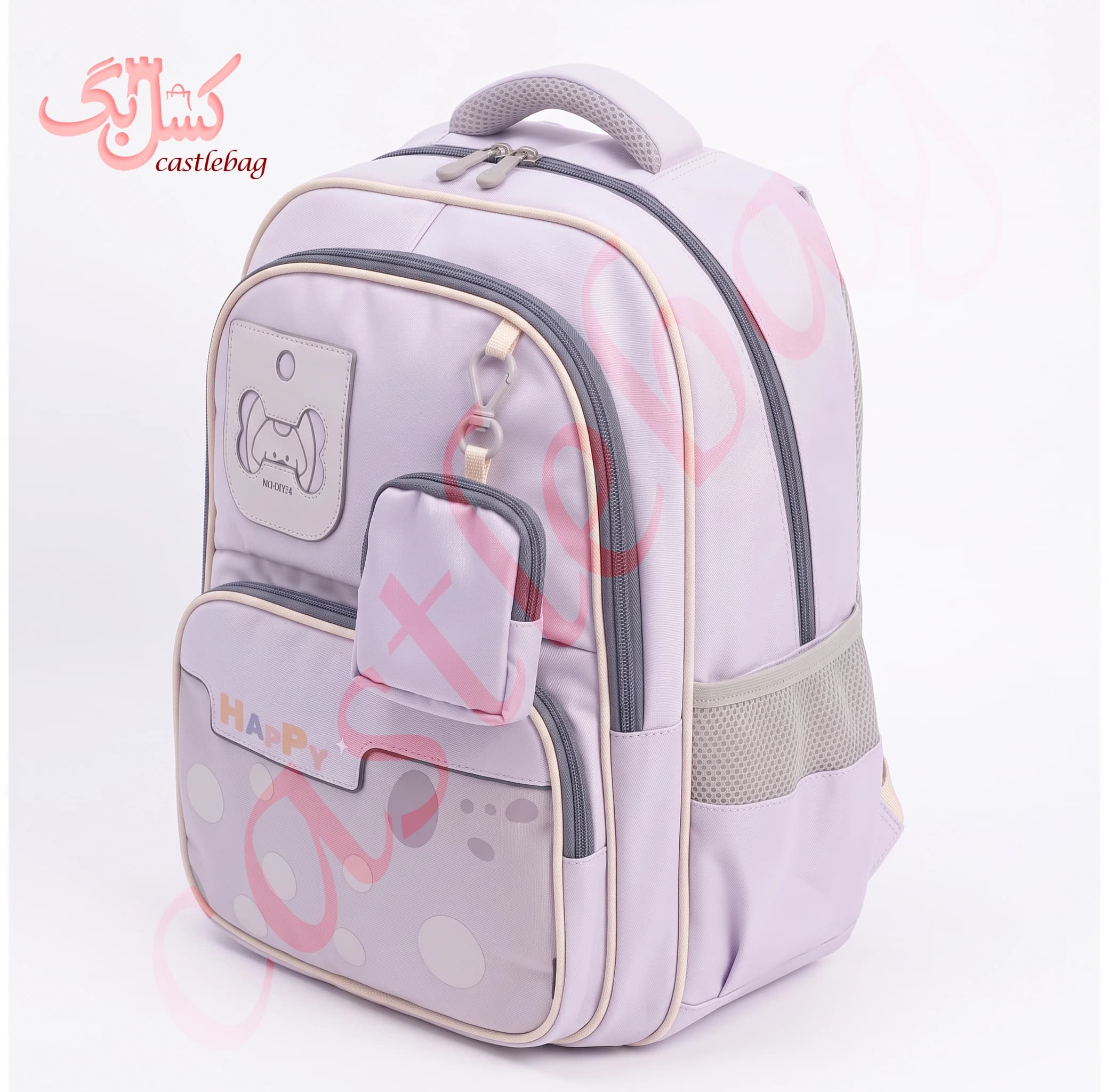 کوله مدرسه مدل Happy کد SL0032 — تصویر ۴