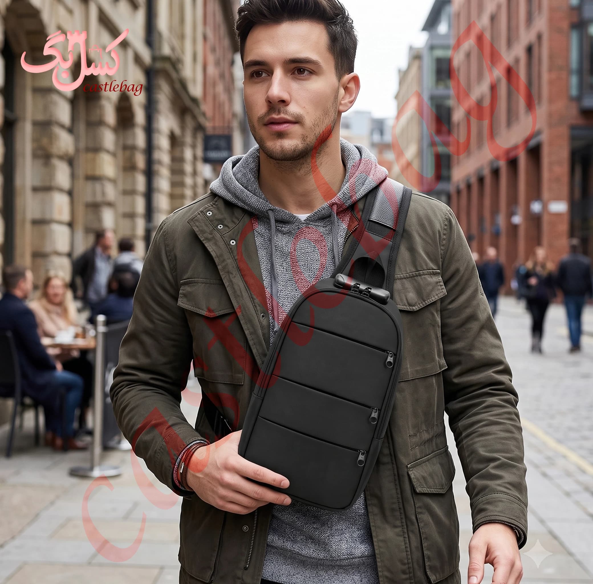 بادی بگ قفل دار مدل سه زیپ کد 00018 — تصویر ۲