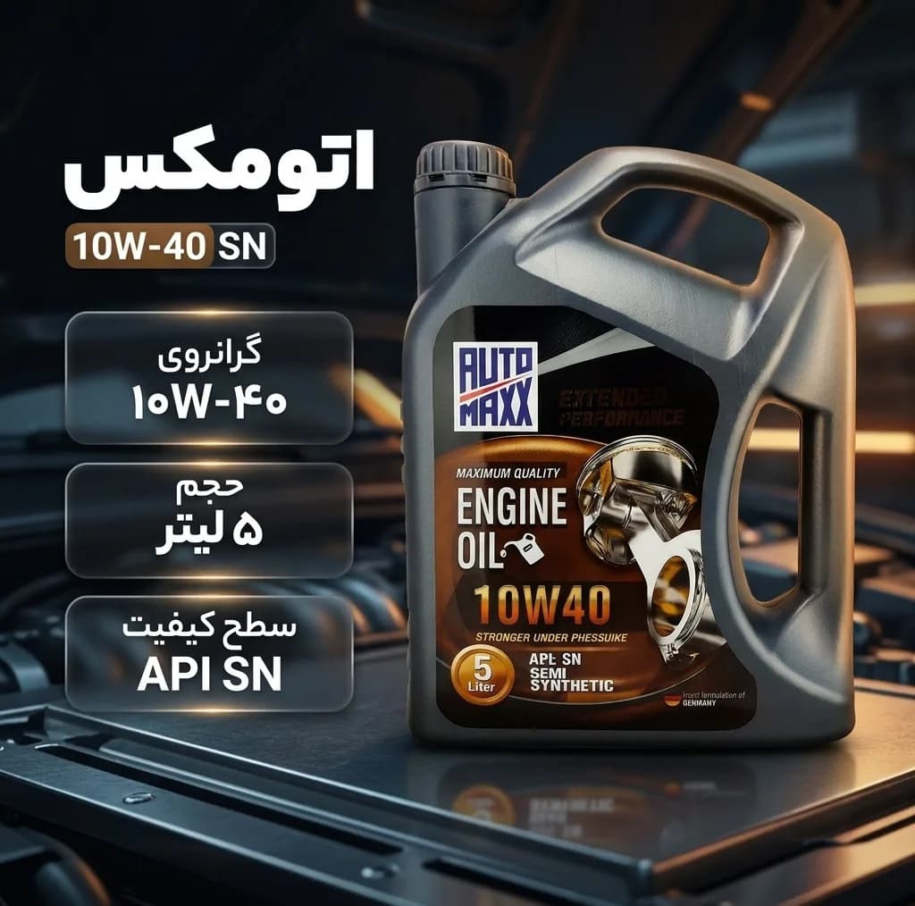 روغن موتور خودرو اتومکس مدل SN 10W-40 حجم 5 لیتر — تصویر ۲