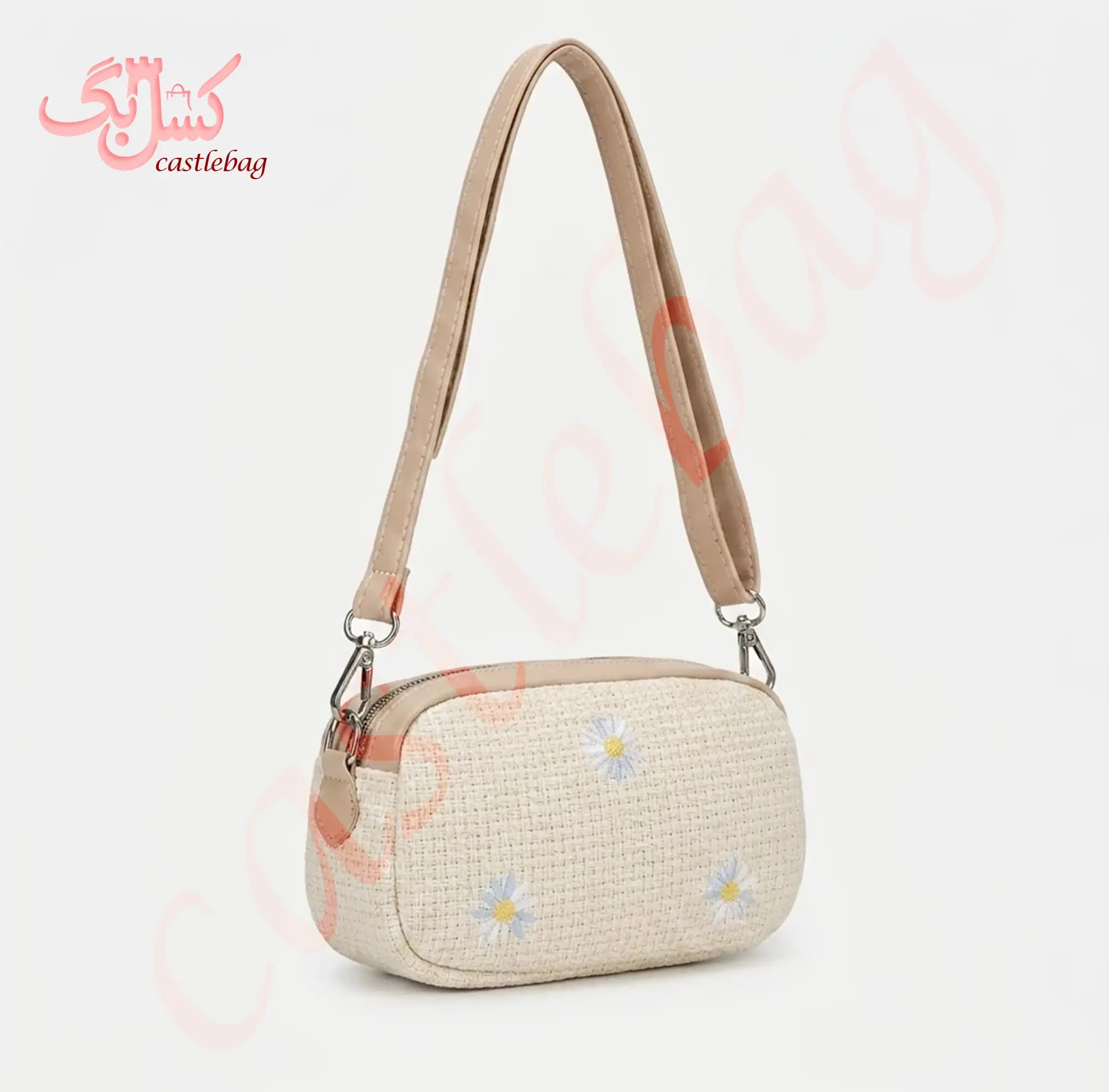 کیف زنانه کنفی طرح بابونه کد 000016 — تصویر ۳