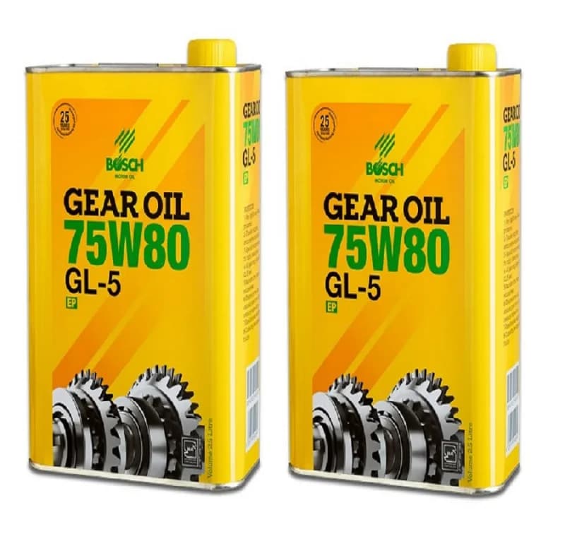 روغن گیربکس دستی بوش مدل 75W80 GL5 حجم 2.5 لیتر بسته 2عددی — تصویر ۲