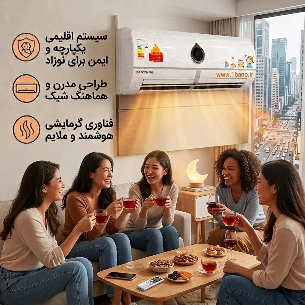بخاری پنلی سامسونگ ریموت دار(ارسال از تهران) — تصویر ۷