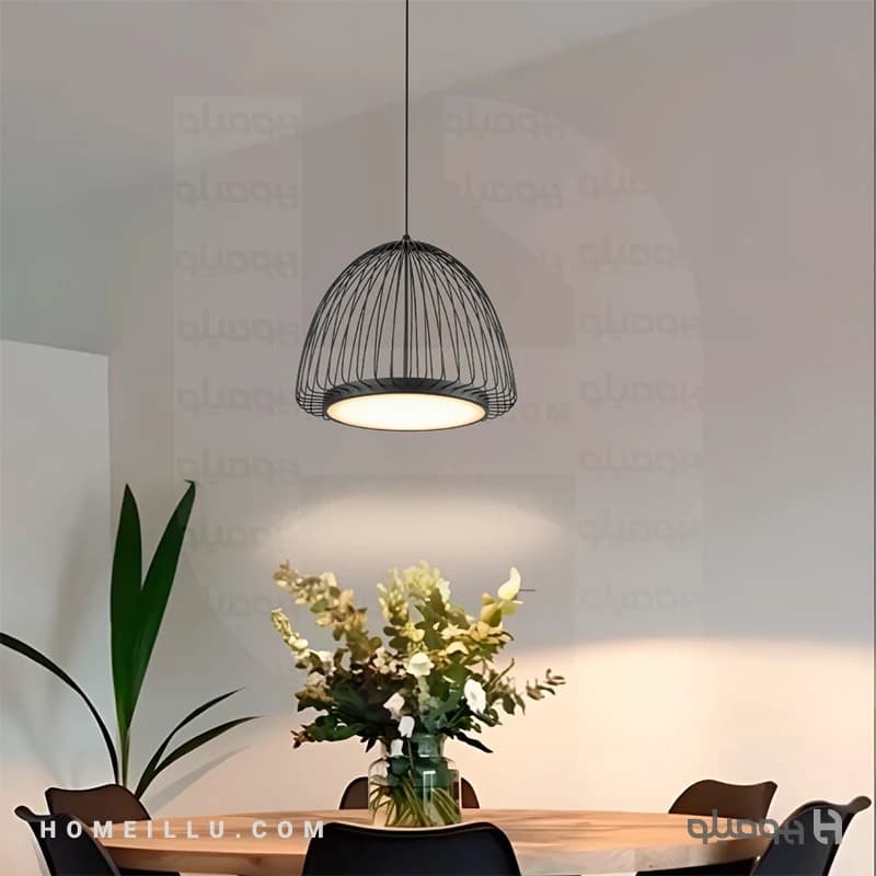 لوستر آویز ال ای دی 43 وات قفس مینیمال BYD8 — تصویر ۲