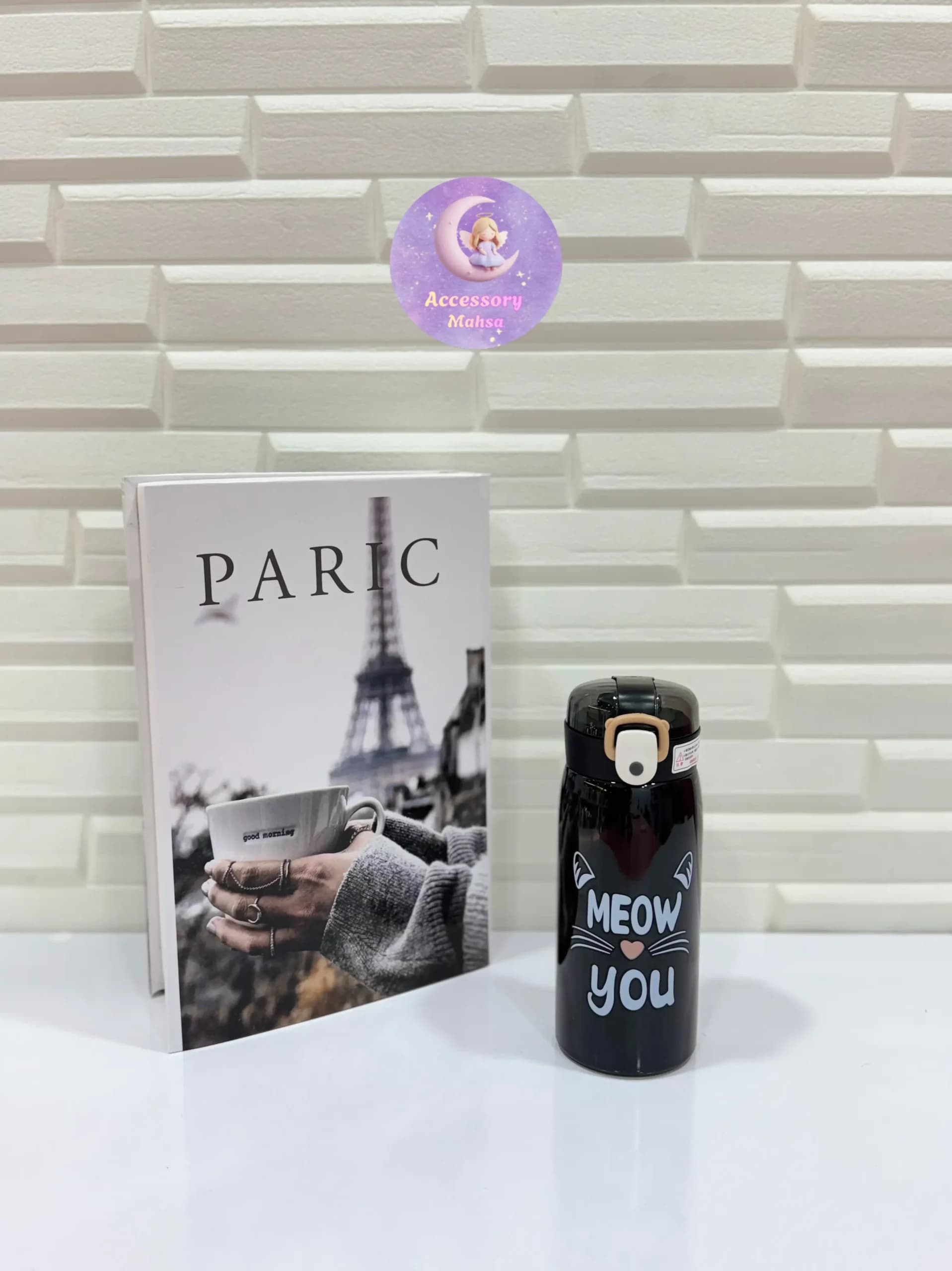 تراول ماگ نی دار طرح گربه 350 میل — تصویر ۵