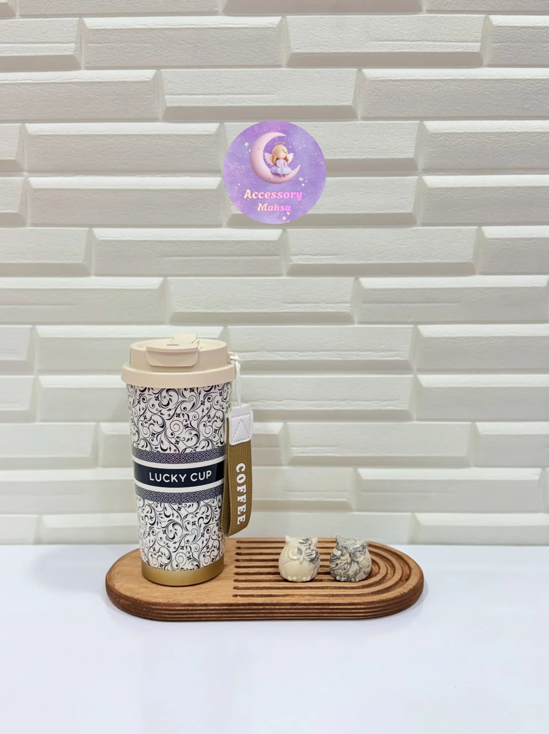 تراول ماگ دو حالته داخل سراميکی 520 میل — تصویر ۳