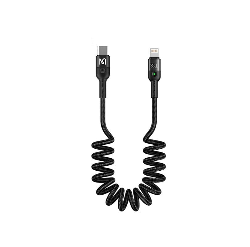 کابل تایپ سی به آیفون فنری Mcdodo CA-1960 36W طول 1.8 متر — تصویر ۲