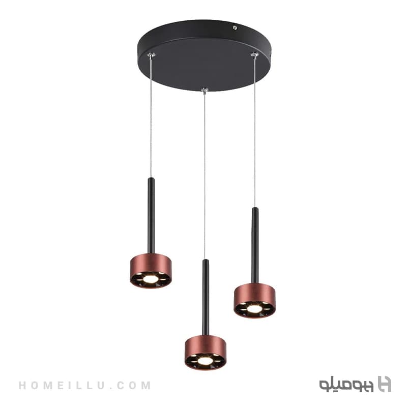 لوستر آویز 3 شاخه ال ای دی 21 وات مدرن P60141