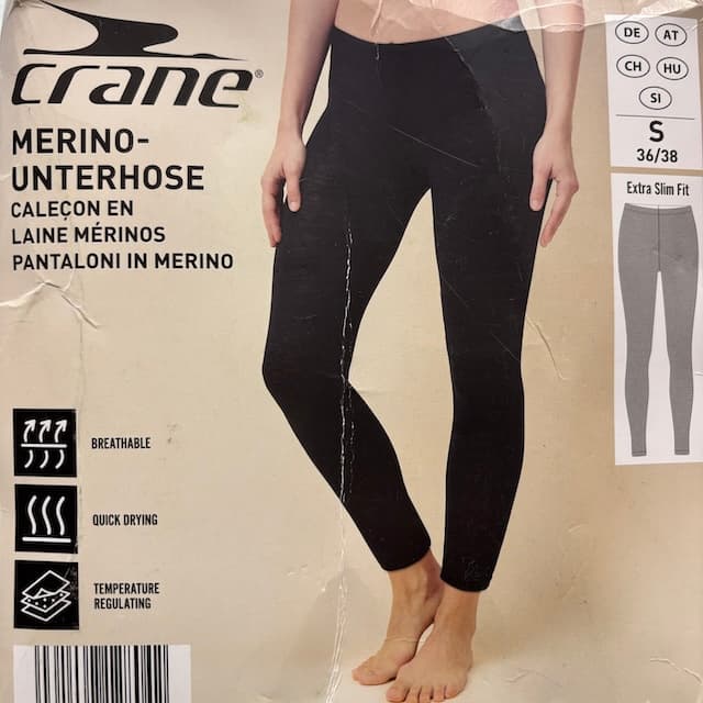 لگ بیس پشمی زنانه کرین Crane Merino مشکی — تصویر ۳