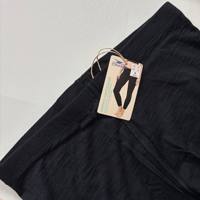 لگ بیس پشمی زنانه کرین Crane Merino مشکی — تصویر ۲