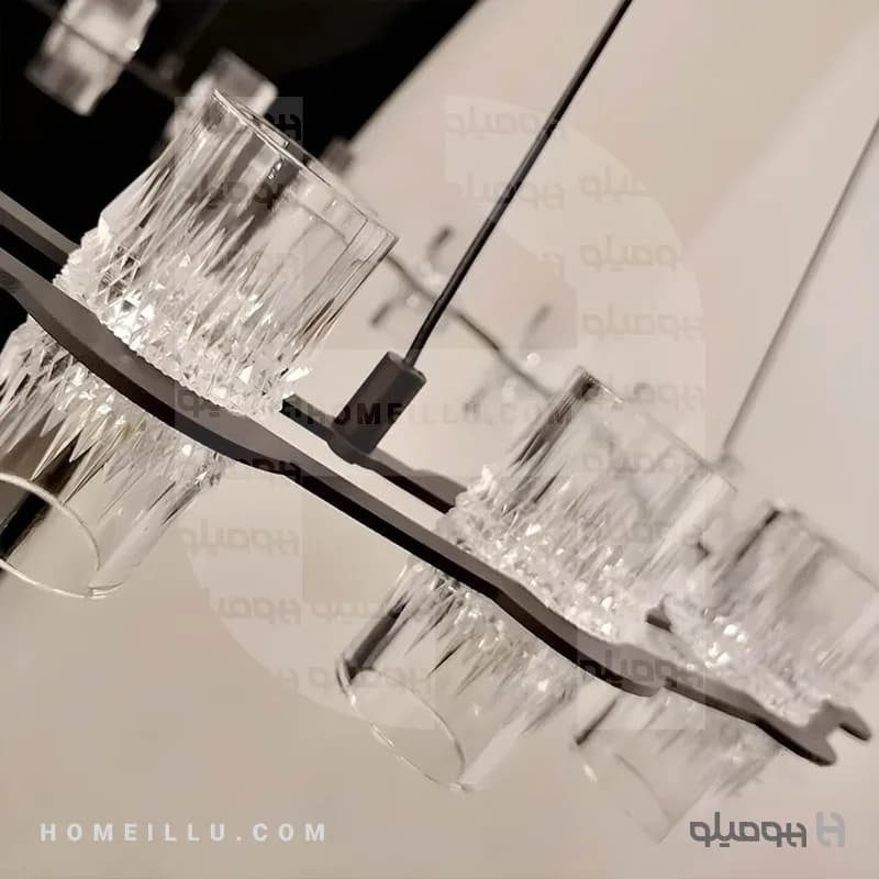 لوستر آویز ۱۲ شعله ال ای دی ۴۲ وات گرد MD8468-12 — تصویر ۴